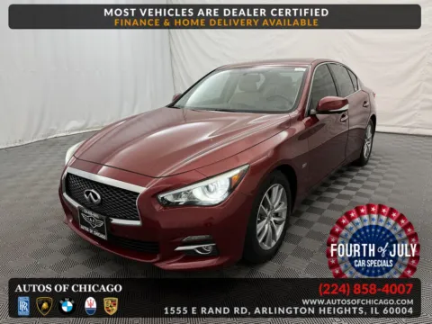 Red 2016 INFINITI Q50 3.0t Premium for sale in Arlington Heights, IL