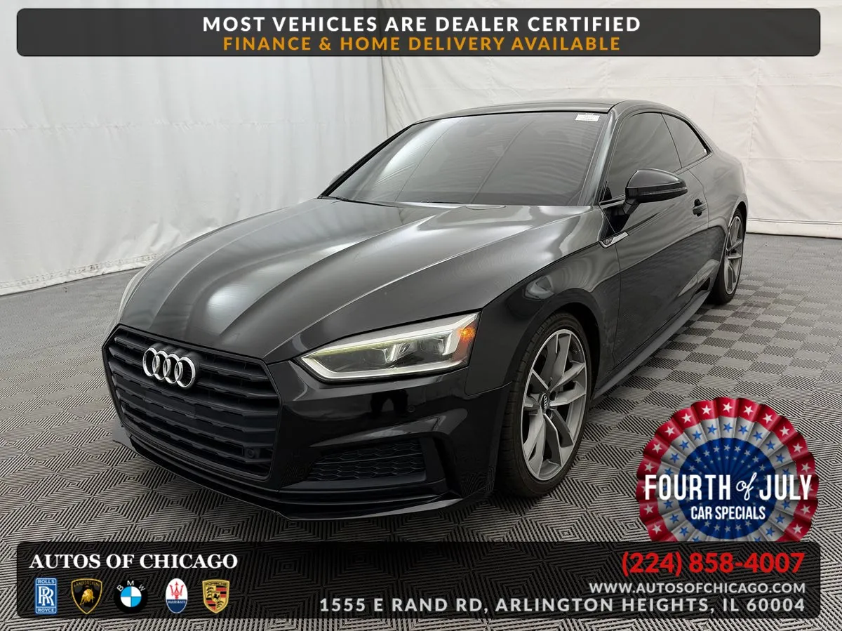 Black 2019 Audi A5 Coupe Premium Plus for sale in Arlington Heights, IL