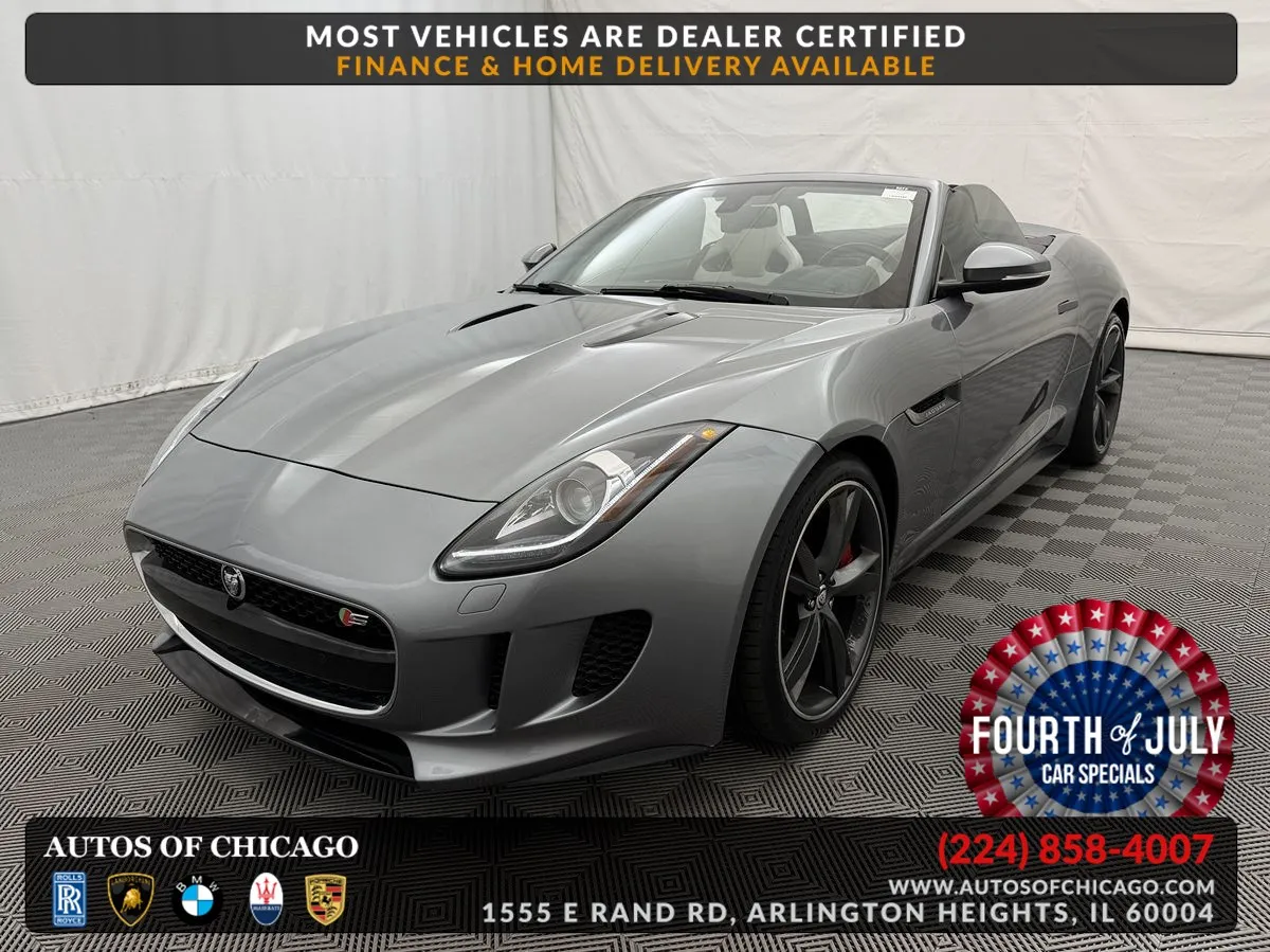 Gray 2014 Jaguar F-TYPE V8 S for sale in Arlington Heights, IL