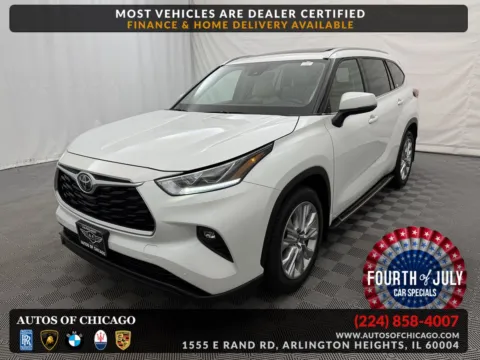 White 2022 Toyota Highlander Limited for sale in Arlington Heights, IL