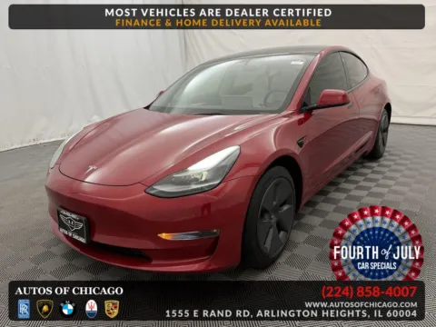 Red 2022 Tesla Model 3 Long Range for sale in Arlington Heights, IL