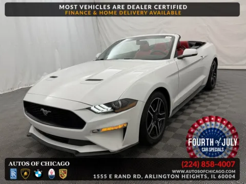 White 2018 Ford Mustang EcoBoost Premium for sale in Arlington Heights, IL