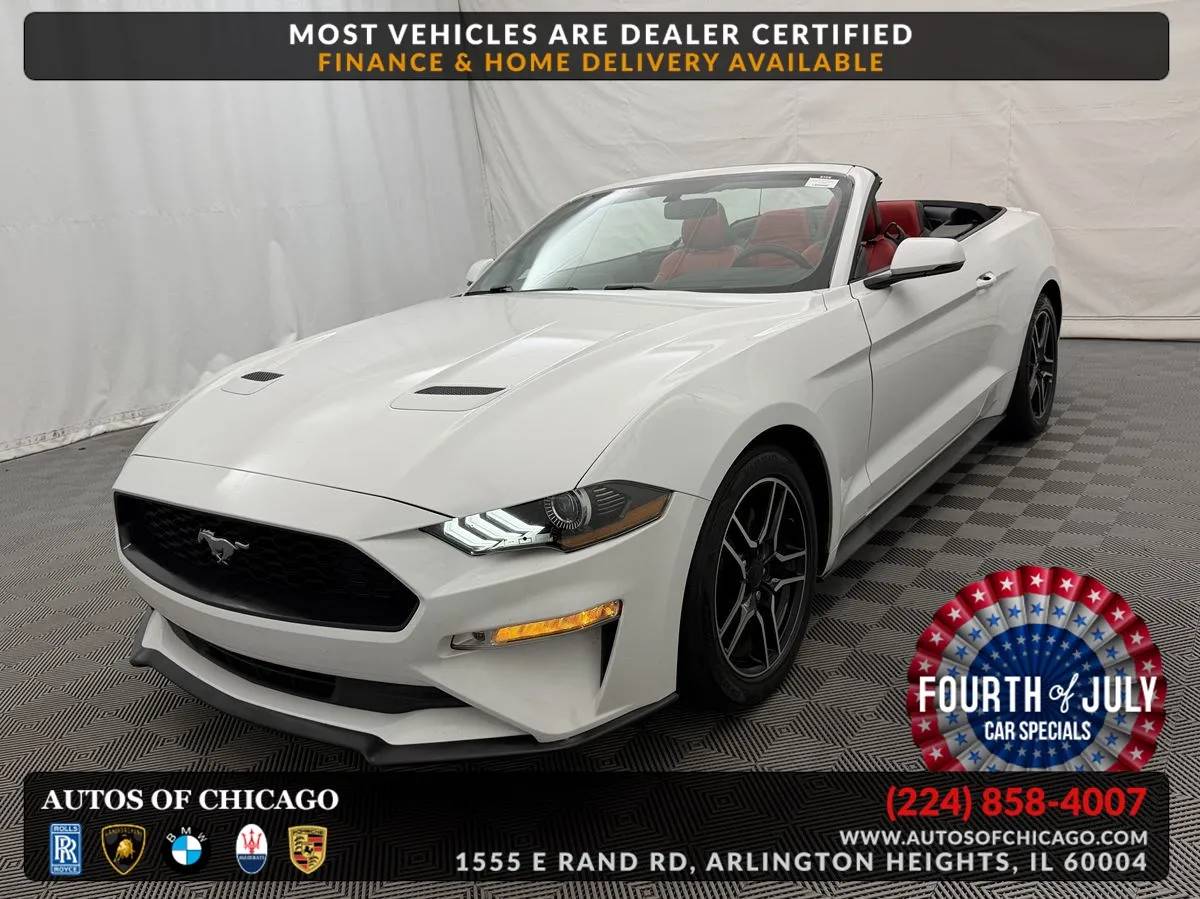 White 2018 Ford Mustang EcoBoost Premium for sale in Arlington Heights, IL