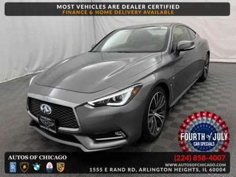 Gray 2018 INFINITI Q60 3.0t LUXE for sale in Arlington Heights, IL