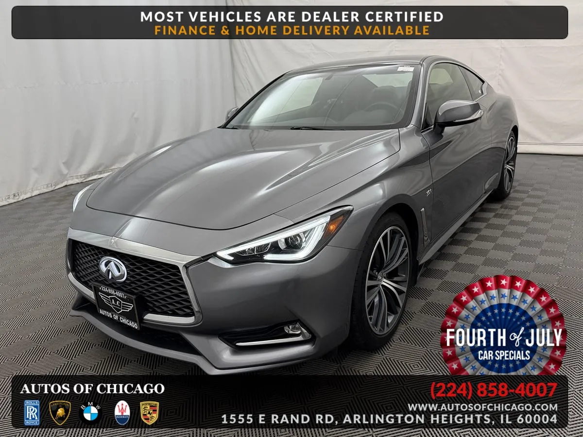 Gray 2018 INFINITI Q60 3.0t LUXE for sale in Arlington Heights, IL