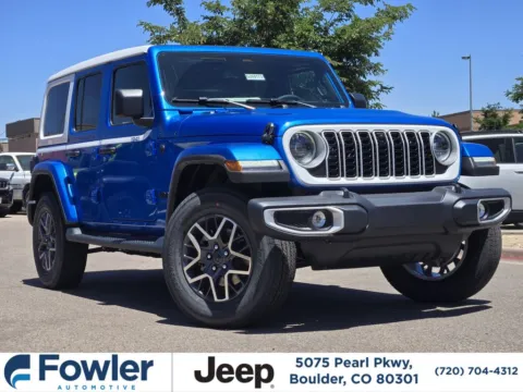 Blue 2026 Jeep Wrangler Sahara for sale in Boulder, CO