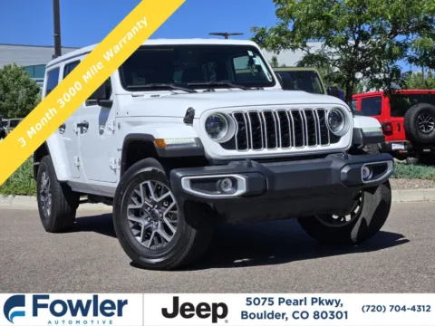White 2024 Jeep Wrangler Sahara for sale in Boulder, CO