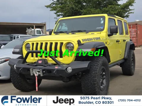 Yellow 2022 Jeep Wrangler Unlimited High Tide for sale in Boulder, CO