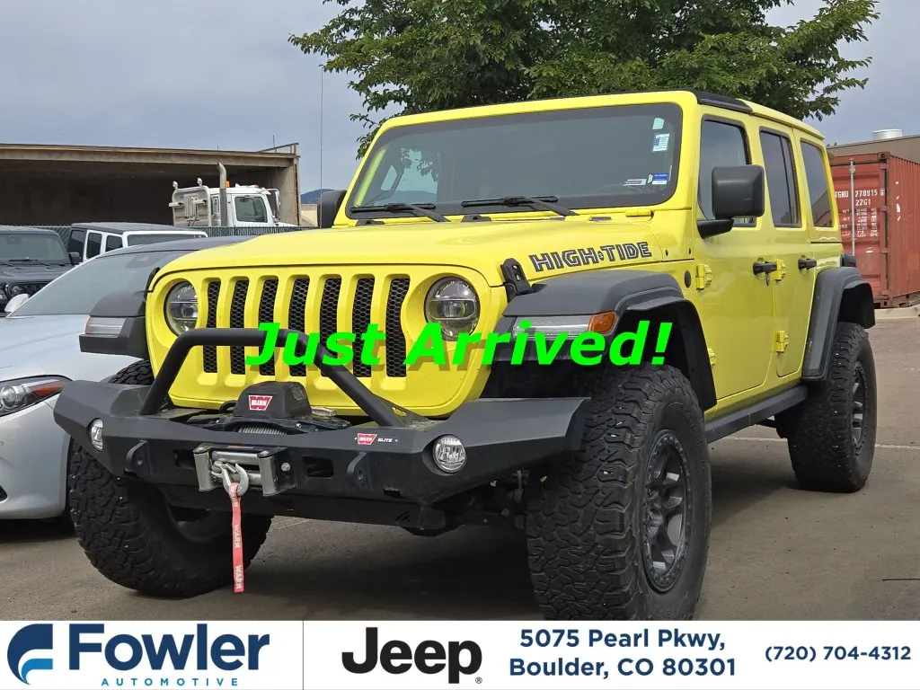 Yellow 2022 Jeep Wrangler Unlimited High Tide for sale in Boulder, CO