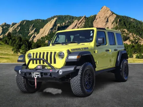 Yellow 2022 Jeep Wrangler Unlimited High Tide for sale in Boulder, CO