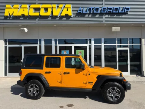 Orange 2021 JEEP WRANGLER Unlimited Sport for sale in El Paso, TX