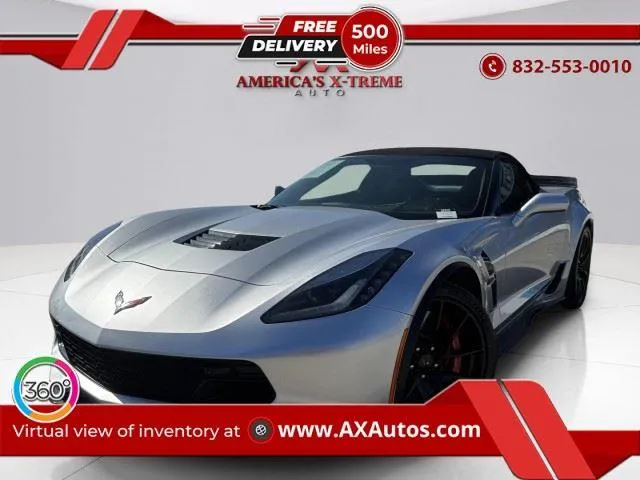 Silver 2018 Chevrolet Corvette Grand Sport 3LT for sale in Houston, TX