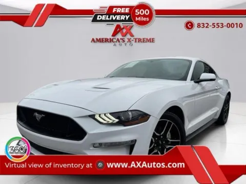 White 2018 Ford Mustang EcoBoost Premium for sale in Houston, TX