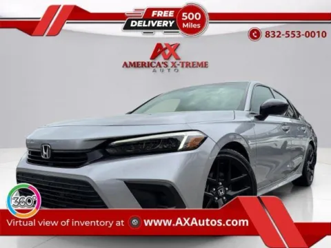 Silver 2022 Honda Civic Sedan Sport for sale in Houston, TX
