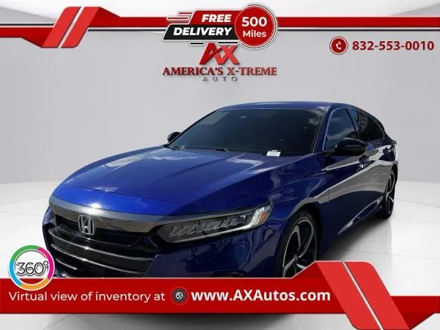 Blue 2021 Honda Accord Sport Special Edition for sale in Houston, TX