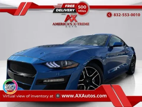 Blue 2021 Ford Mustang GT Premium for sale in Houston, TX