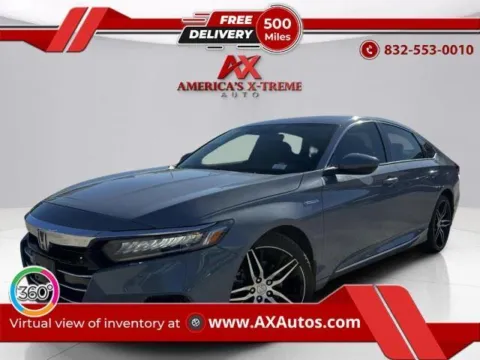 Gray 2021 Honda Accord Hybrid Touring for sale in Houston, TX