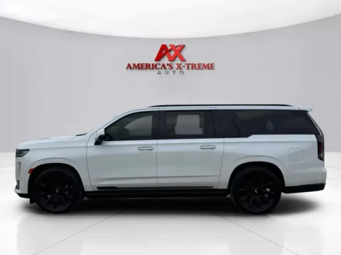 Photos of 2021 Cadillac Escalade ESV Premium Luxury Platinum for sale in Houston, TX at America's Xtreme Auto Sales & Auto Repair | Luxury Used Cars & Trucks Dealership