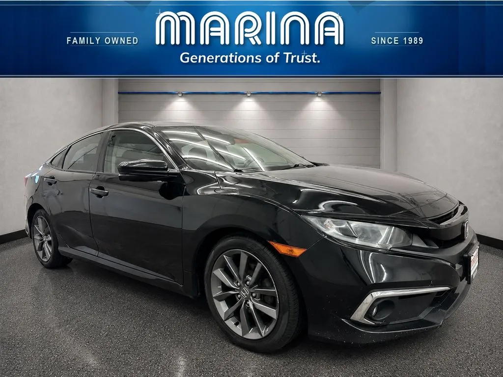 Used 2019 Honda Civic EX with VIN 19XFC1F33KE203418 for sale in Webster, NY