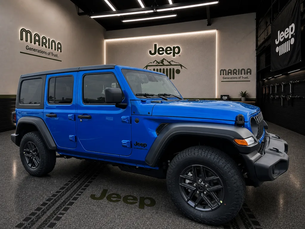 Blue 2026 Jeep Wrangler Sport S for sale in Webster, NY