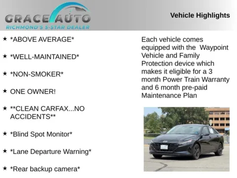 Photos of 2023 Hyundai Elantra Hybrid Blue for sale in Richmond, VA at Grace Auto Sales