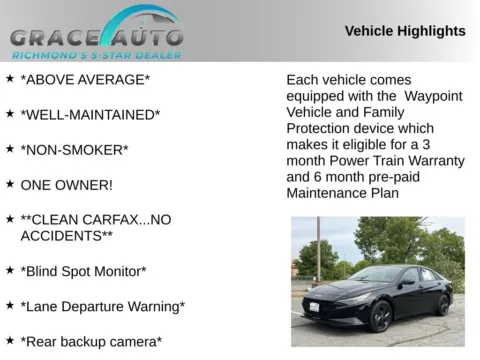 Photos of 2023 Hyundai Elantra Hybrid Blue for sale in Richmond, VA at Grace Auto Sales