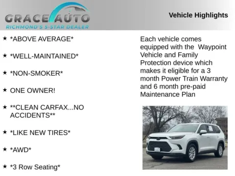 Photos of 2025 Toyota Grand Highlander XLE for sale in Richmond, VA at Grace Auto Sales