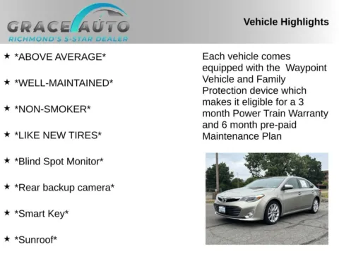 Photos of 2013 Toyota Avalon Limited for sale in Richmond, VA at Grace Auto Sales