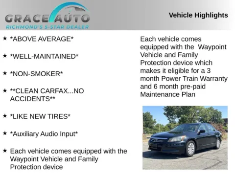 Photos of 2012 Honda Accord LX for sale in Richmond, VA at Grace Auto Sales