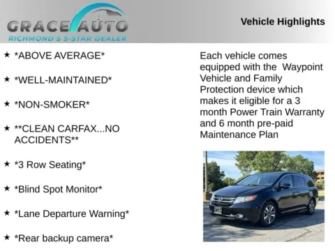 Photos of 2016 Honda Odyssey Touring Elite for sale in Richmond, VA at Grace Auto Sales