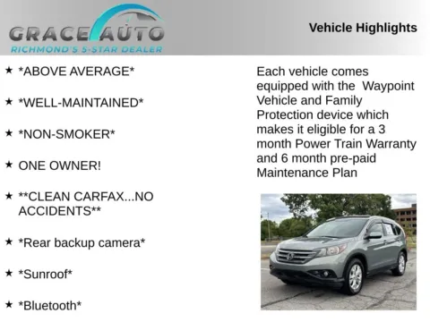 Photos of 2012 Honda CR-V EX-L for sale in Richmond, VA at Grace Auto Sales