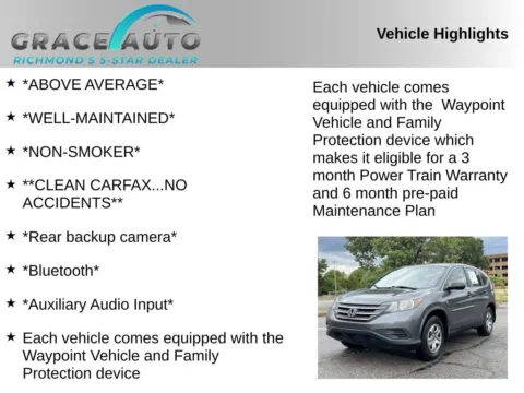 Photos of 2014 Honda CR-V LX for sale in Richmond, VA at Grace Auto Sales