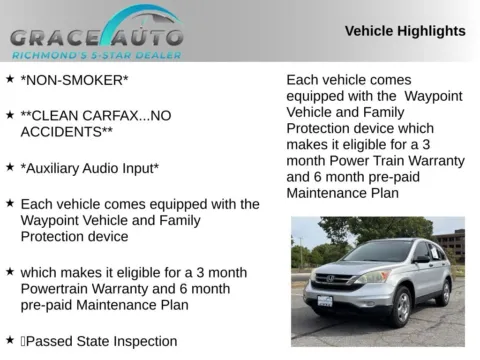 Photos of 2010 Honda CR-V LX for sale in Richmond, VA at Grace Auto Sales
