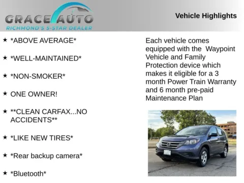 Photos of 2012 Honda CR-V LX for sale in Richmond, VA at Grace Auto Sales