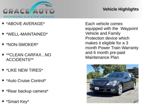 Photos of 2010 Lexus LS 460 L for sale in Richmond, VA at Grace Auto Sales