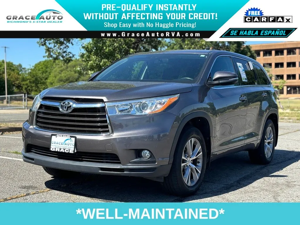 Gray 2014 Toyota Highlander LE Plus V6 for sale in Richmond, VA