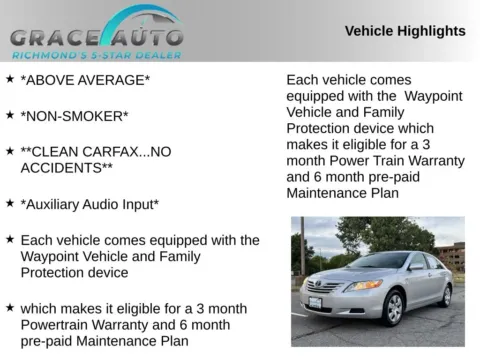 Photos of 2008 Toyota Camry LE for sale in Richmond, VA at Grace Auto Sales