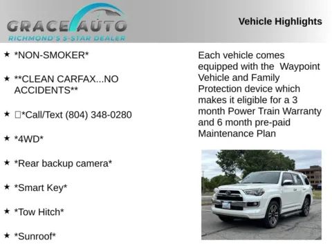 Photos of 2019 Toyota 4Runner Limited for sale in Richmond, VA at Grace Auto Sales