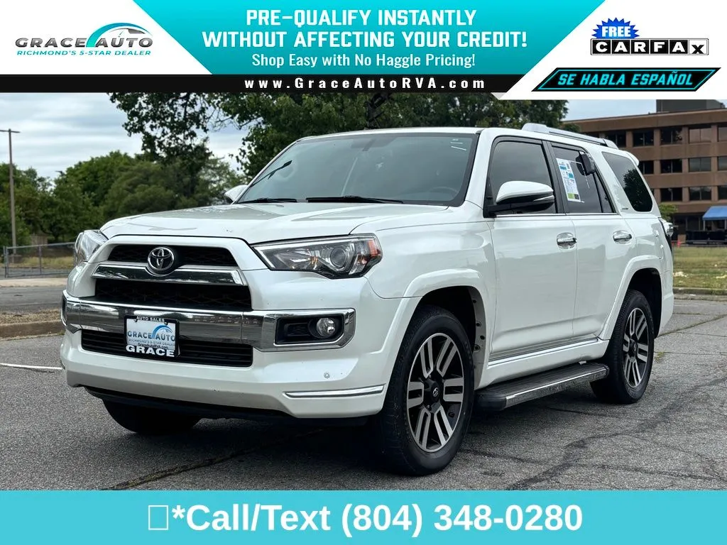 White 2019 Toyota 4Runner Limited for sale in Richmond, VA
