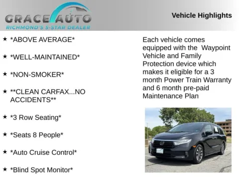 Photos of 2022 Honda Odyssey EX-L for sale in Richmond, VA at Grace Auto Sales
