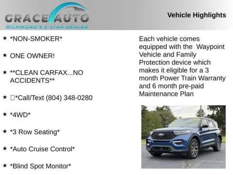 Photos of 2022 Ford Explorer ST-Line for sale in Richmond, VA at Grace Auto Sales