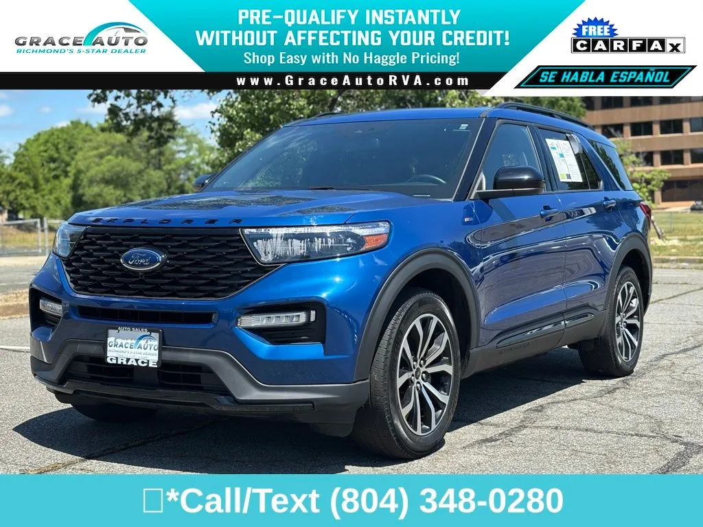 Blue 2022 Ford Explorer ST-Line for sale in Richmond, VA