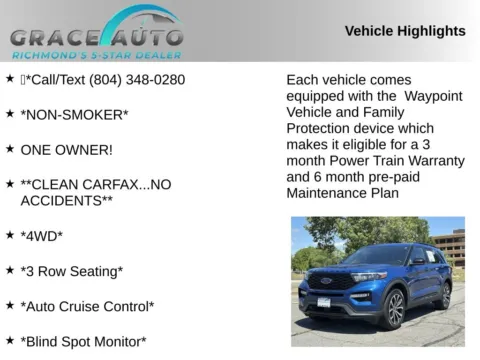 Photos of 2022 Ford Explorer ST-Line for sale in Richmond, VA at Grace Auto Sales