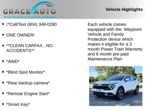 Photos of 2023 Kia Sportage Hybrid EX for sale in Richmond, VA at Grace Auto Sales