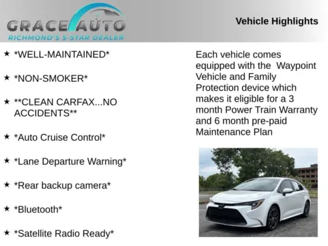 Photos of 2021 Toyota Corolla LE for sale in Richmond, VA at Grace Auto Sales