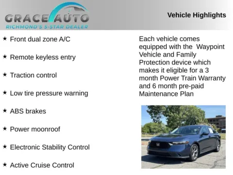 Photos of 2024 Honda Accord EX for sale in Richmond, VA at Grace Auto Sales