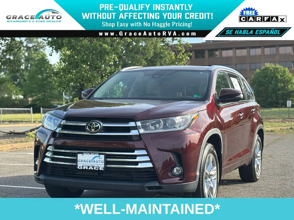 Red 2019 Toyota Highlander Limited for sale in Richmond, VA