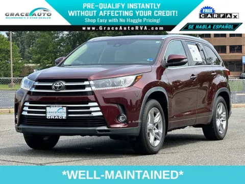 Red 2019 Toyota Highlander Limited for sale in Richmond, VA