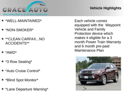 Photos of 2019 Toyota Highlander Limited for sale in Richmond, VA at Grace Auto Sales