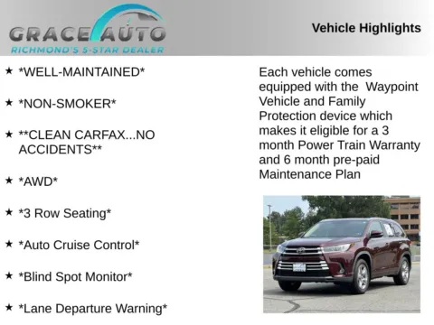 Photos of 2019 Toyota Highlander Limited for sale in Richmond, VA at Grace Auto Sales